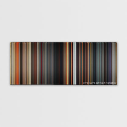 Divergent color palette canvas print: thousands of thin vertical stripes of color