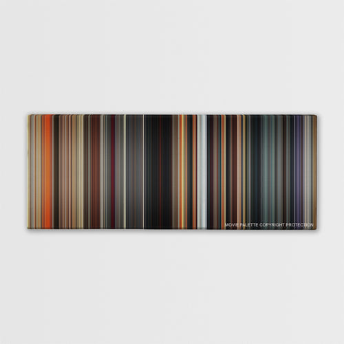 Divergent color palette canvas print: thousands of thin vertical stripes of color