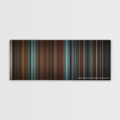 Superman Returns color palette canvas print: thousands of thin vertical stripes of color