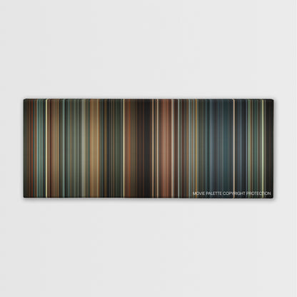 Panic Room color palette canvas print: thousands of thin vertical stripes of color