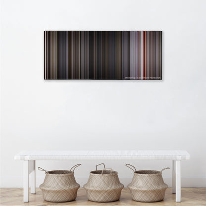 Ant-Man and the Wasp color palette canvas above a white bench with three woven baskets