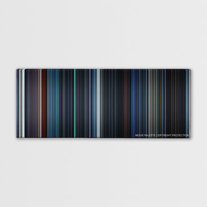 Ghost in the Shell color palette canvas print: thousands of thin vertical stripes of color