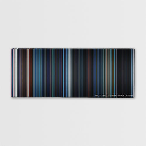 Ghost in the Shell color palette canvas print: thousands of thin vertical stripes of color