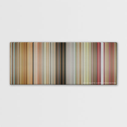 Little Miss Sunshine color palette canvas print: thousands of thin vertical stripes of color