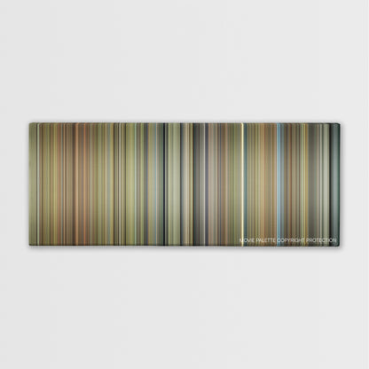The Elephant Man color palette canvas print: thousands of thin vertical stripes of color