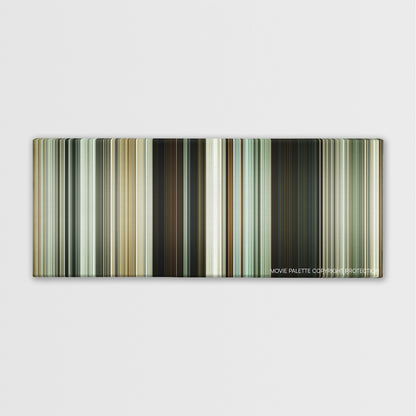 A Separation color palette canvas print: thousands of thin vertical stripes of color