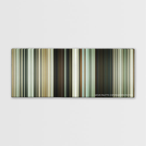 A Separation color palette canvas print: thousands of thin vertical stripes of color