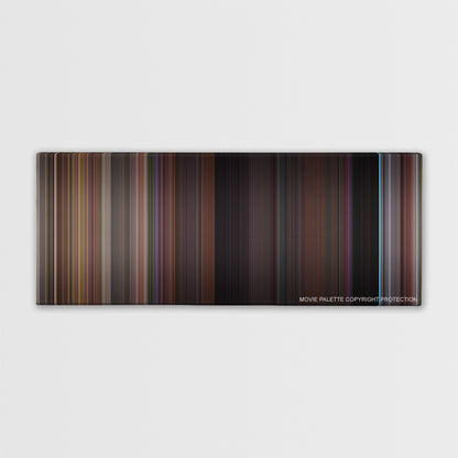 Before Sunrise color palette canvas print: thousands of thin vertical stripes of color