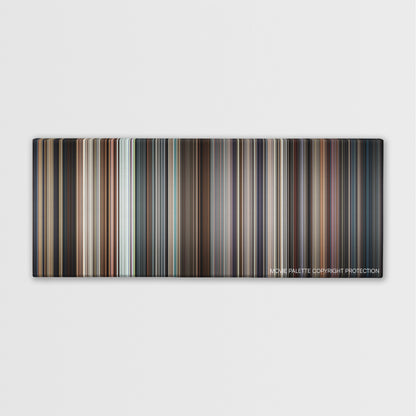 Lion color palette canvas print: thousands of thin vertical stripes of color
