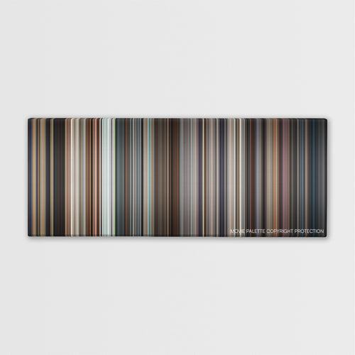 Lion color palette canvas print: thousands of thin vertical stripes of color