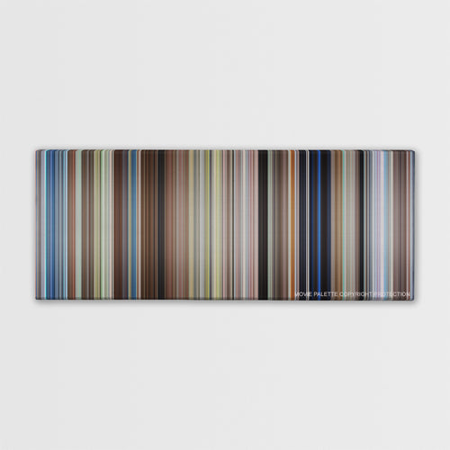 50 First Dates color palette canvas print: thousands of thin vertical stripes of color