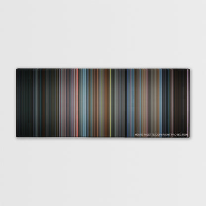 Men in Black color palette canvas print: thousands of thin vertical stripes of color