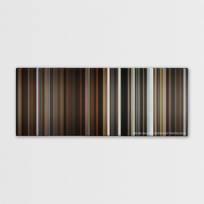 Brooklyn color palette canvas print: thousands of thin vertical stripes of color