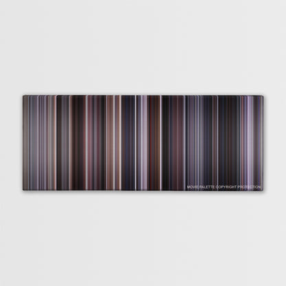 The Departed color palette canvas print: thousands of thin vertical stripes of color