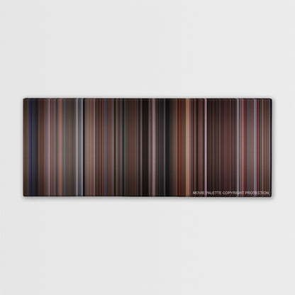 Big Trouble in Little China color palette canvas print: thousands of thin vertical stripes of color