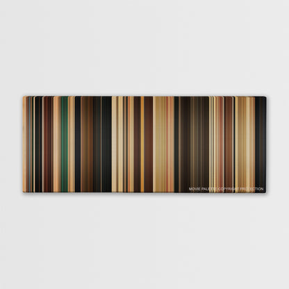 Her color palette canvas print: thousands of thin vertical stripes of color