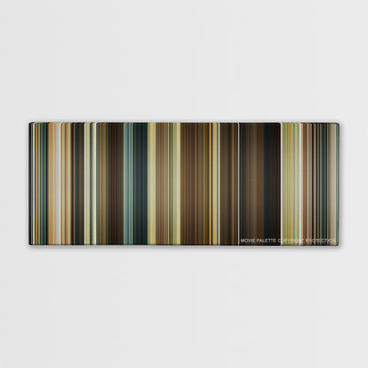 Casino Royale color palette canvas print: thousands of thin vertical stripes of color