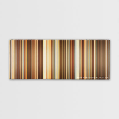 The Girl with the Dragon Tattoo color palette canvas print: thousands of thin vertical stripes of color