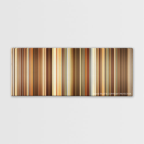 The Girl with the Dragon Tattoo color palette canvas print: thousands of thin vertical stripes of color