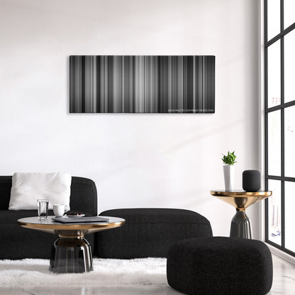 Role Models color palette canvas above a black sofa with a gold-topped table