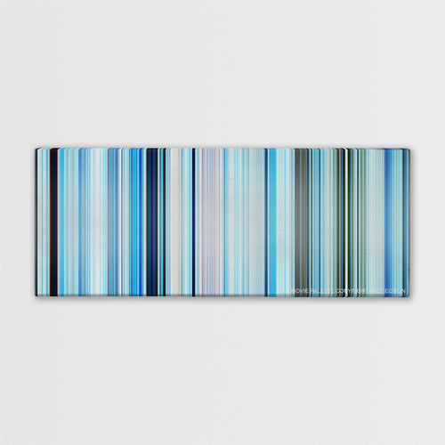 Happy Feet color palette canvas print: thousands of thin vertical stripes of color