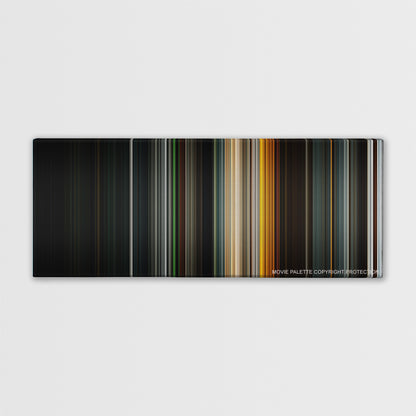 Snowpiercer color palette canvas print: thousands of thin vertical stripes of color