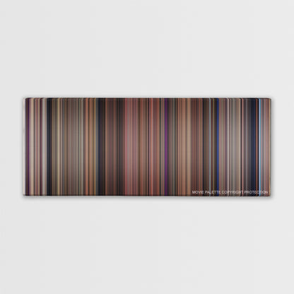 Snow White and the Seven Dwarfs color palette canvas print: thousands of thin vertical stripes of color