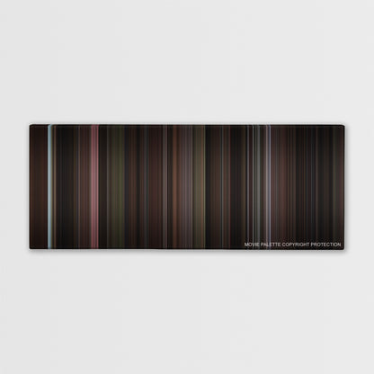 Miller's Crossing color palette canvas print: thousands of thin vertical stripes of color