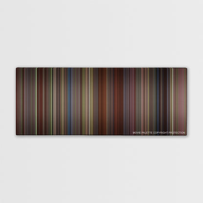Sense and Sensibility color palette canvas print: thousands of thin vertical stripes of color