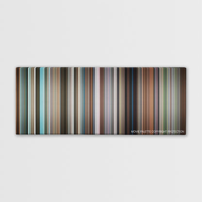 Harold & Kumar Go to White Castle color palette canvas print: thousands of thin vertical stripes of color