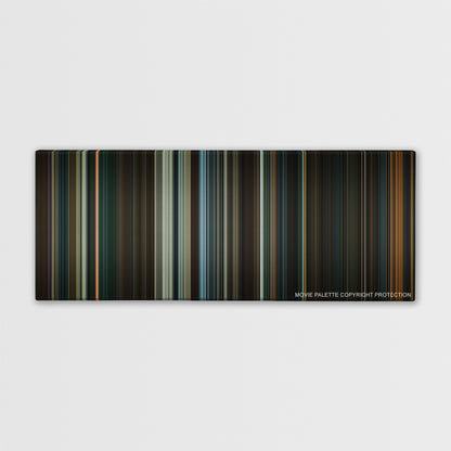 The Hobbit: The Desolation of Smaug color palette canvas print: thousands of thin vertical stripes of color