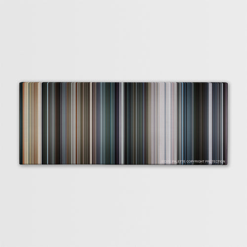 Captain America: Civil War color palette canvas print: thousands of thin vertical stripes of color