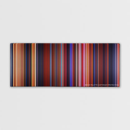 Beauty and the Beast color palette canvas print: thousands of thin vertical stripes of color