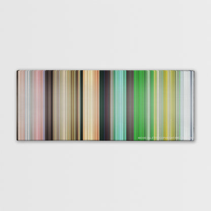 House of Flying Daggers color palette canvas print: thousands of thin vertical stripes of color