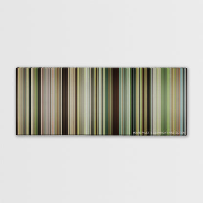 Blood Diamond color palette canvas print: thousands of thin vertical stripes of color