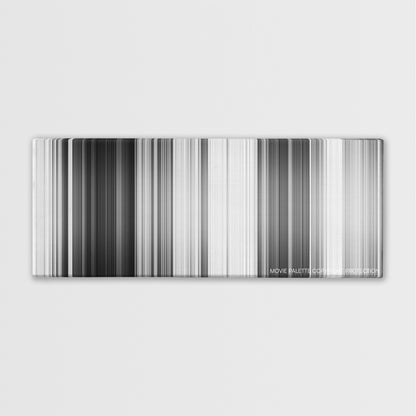 Like Stars on Earth color palette canvas print: thousands of thin vertical stripes of color