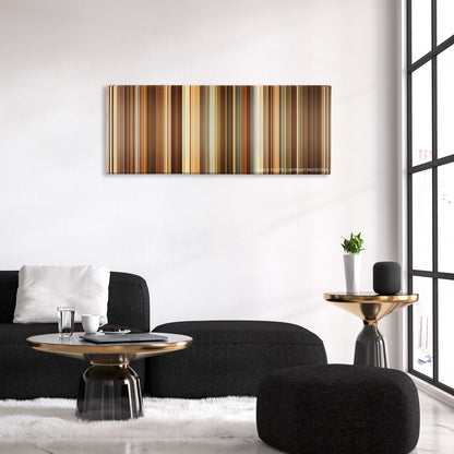 The Girl with the Dragon Tattoo color palette canvas above a black sofa with a gold-topped table