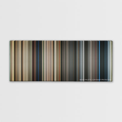 Life Is Beautiful color palette canvas print: thousands of thin vertical stripes of color