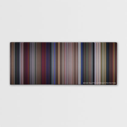 Wayne's World color palette canvas print: thousands of thin vertical stripes of color