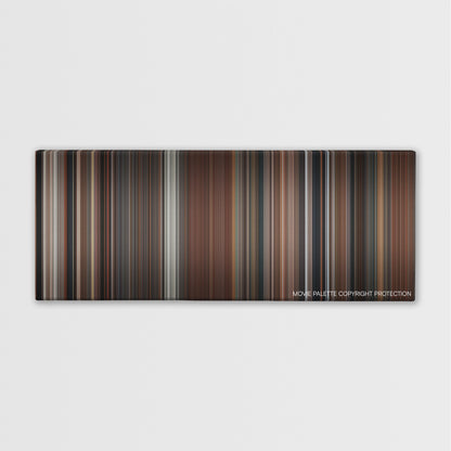 In the Name of the Father color palette canvas print: thousands of thin vertical stripes of color
