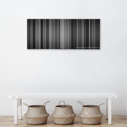 Role Models color palette canvas above a white bench with three woven baskets