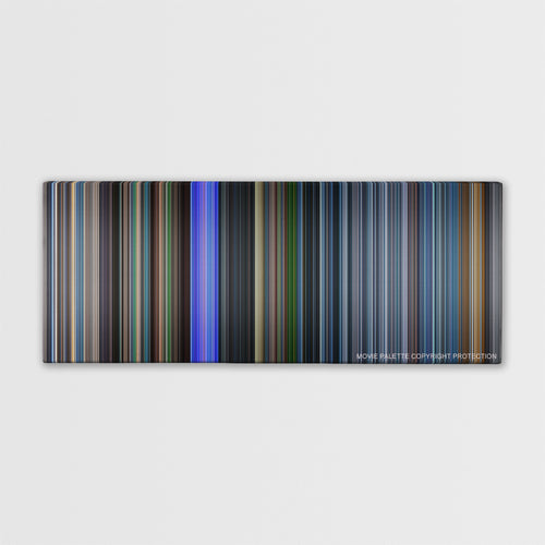 Ready Player One color palette canvas print: thousands of thin vertical stripes of color