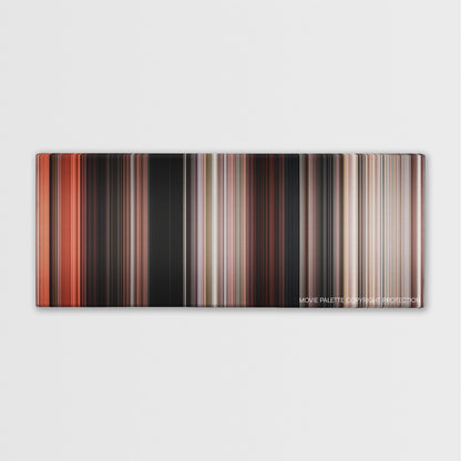 Rambo: First Blood Part II color palette canvas print: thousands of thin vertical stripes of color