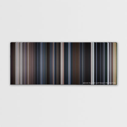The X Files color palette canvas print: thousands of thin vertical stripes of color