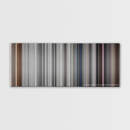 Pleasantville movie barcode canvas print, the whole film as stripes of color