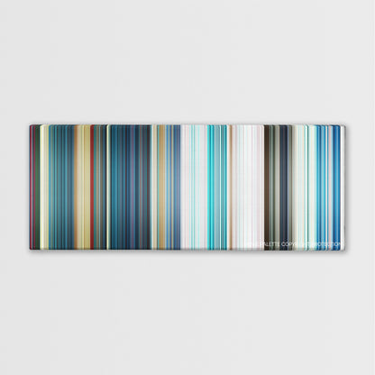 The Meg color palette canvas print: thousands of thin vertical stripes of color