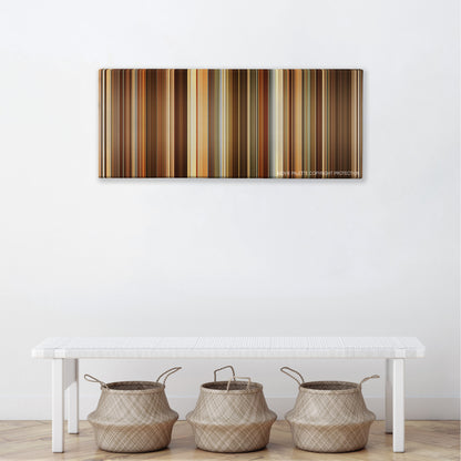 The Girl with the Dragon Tattoo color palette canvas above a white bench with three woven baskets
