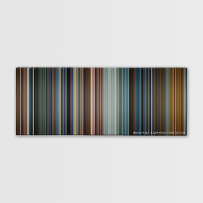 Mission: Impossible III color palette canvas print: thousands of thin vertical stripes of color