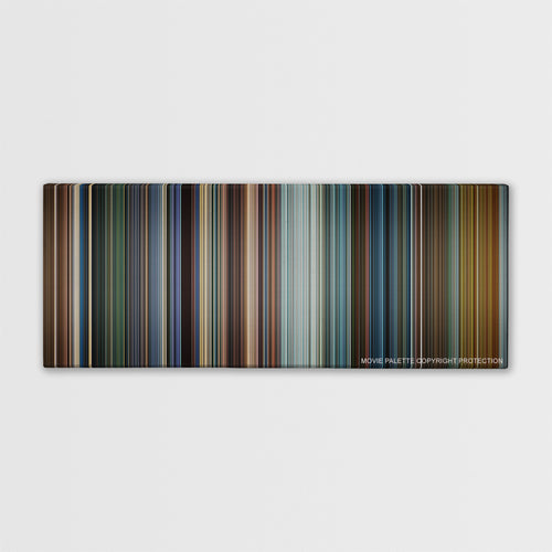 Mission: Impossible III color palette canvas print: thousands of thin vertical stripes of color