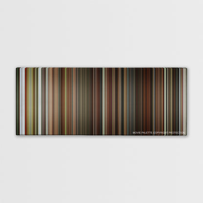 Lucky Number Slevin color palette canvas print: thousands of thin vertical stripes of color